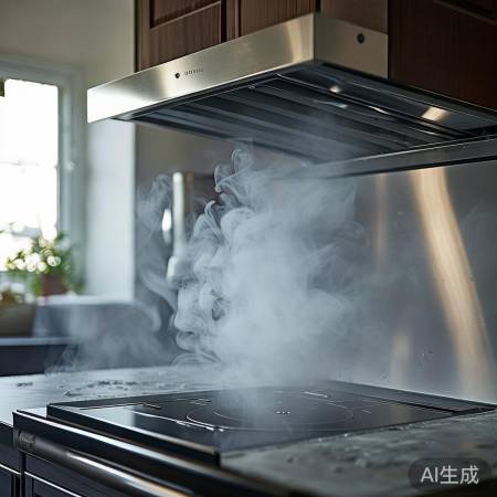 集成灶高效排烟,炒菜快散热。