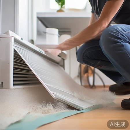 清洗空调过滤网,提高制冷效果。