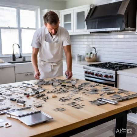 拆装油烟机,部件归位,电源检查