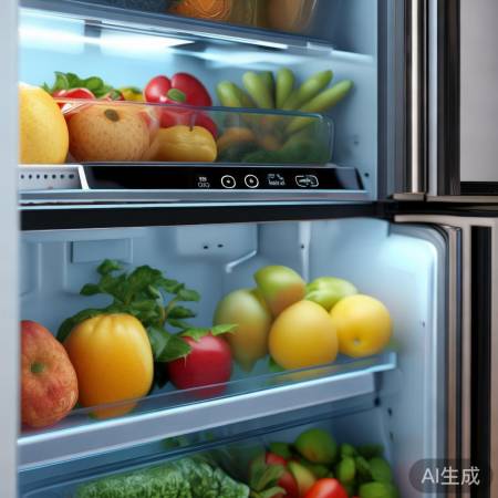 智能冰箱风扇,调节温度保新鲜。