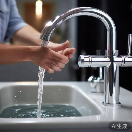 轻旋放水阀,缓缓开启。