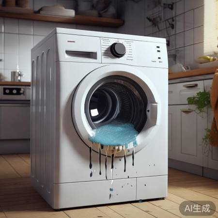 洗衣机排水泵故障,漏水不停。