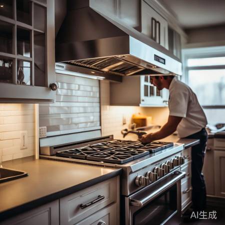 油烟机定期维护,达标排放。