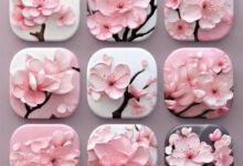 樱花集成灶烤箱图标设计欣赏