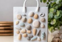 石塑粘土冰箱贴购物袋，实用创意生活必备