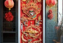春节防盗门装饰：创意贴纸，喜庆迎新