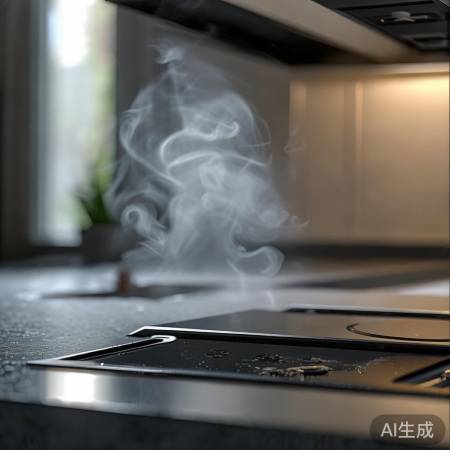 集成灶挡板常开易积油污,隐患大