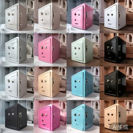 “仿真保险柜,色彩丰富,彰显个