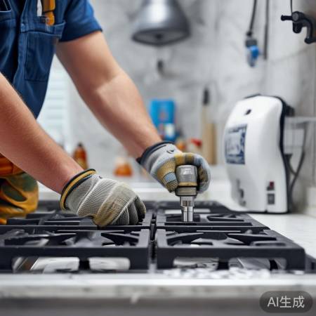 “干手防滑,轻装检查漏”