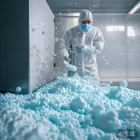 泡沫颗粒消毒,简单易行。