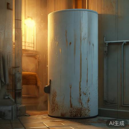 热水器久未清洗，内部积垢致异味