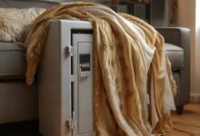 巧用盖巾遮盖保险柜，安全又美观的家居选择