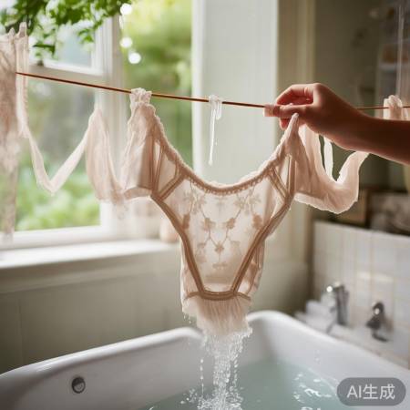 真丝内裤手洗法：冷水泡、轻揉、