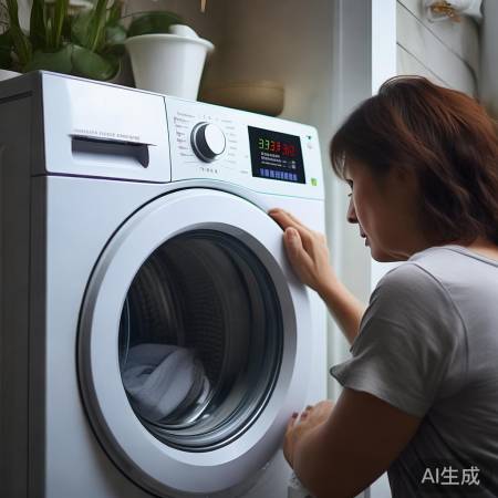 洗衣机故障，检查程序设置。