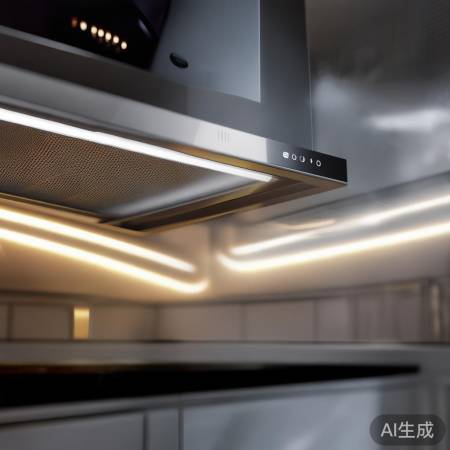 “小米油烟机大风量，三重过滤洁