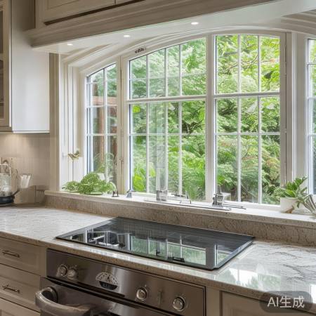 窗边集成灶,明亮厨房通风佳