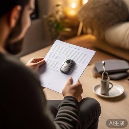 “新智能锁,说明书指引第一步。