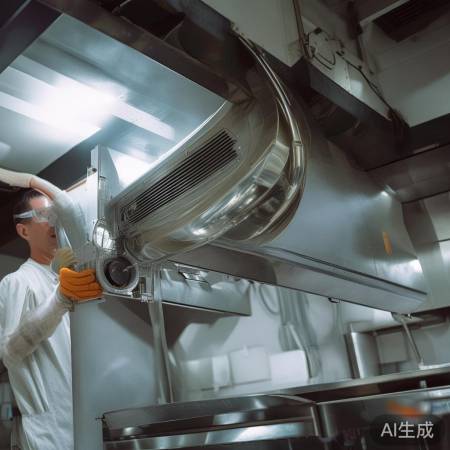 管道连接，密封防油烟。