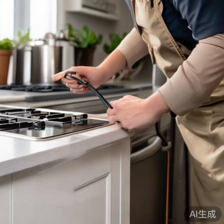 “集成灶连接电源，检查电线无损