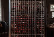 红酒柜网格架装饰：打造独特酒柜风情的家居艺术