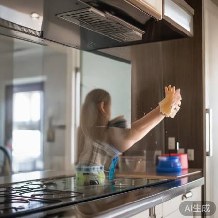 抽油烟机排风玻璃,每周清洁防小