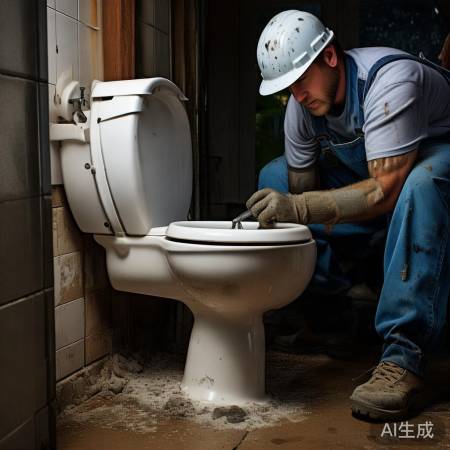 拆卸马桶,先关水阀,拆螺丝移开