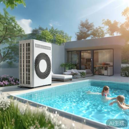 空气能热水器，夏日清凉节能宝。