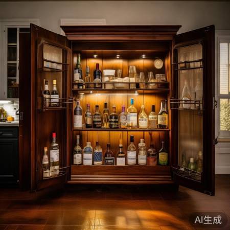 烧烤后清酒柜，清新每次开。