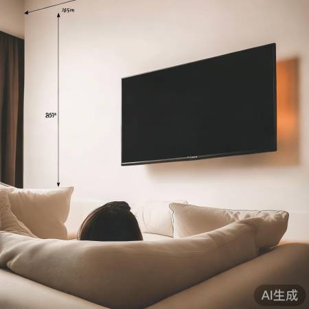 沙发距地+电视尺寸/2=最佳电