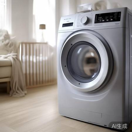 “大宇婴儿洗衣机，简约灰色，贴