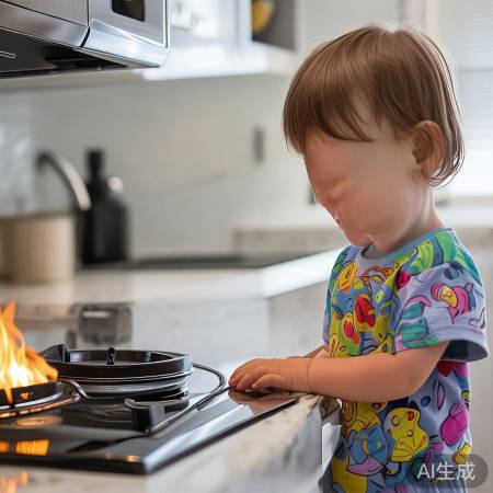 儿童远离集成灶,安全第一。