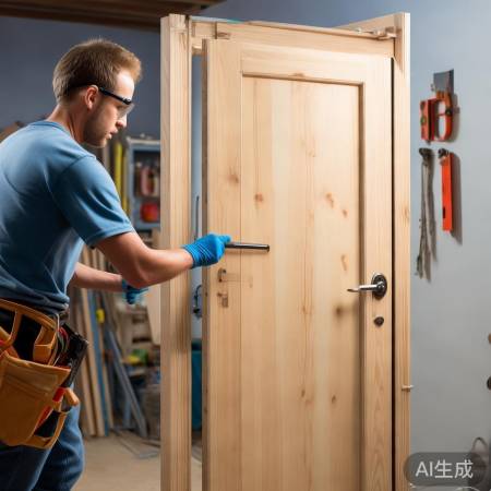 安装门，固定门框，装锁把手