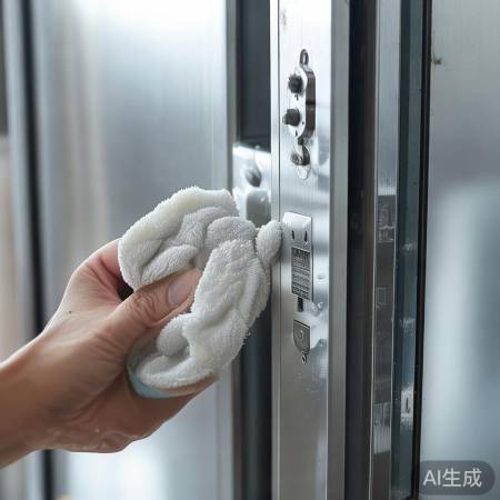 “定期保养铝门锁”