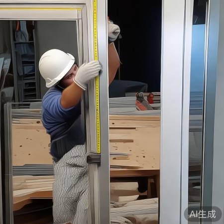 量尺寸,装防盗门