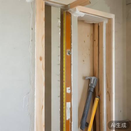 安装门框，固定缝隙填泡沫条