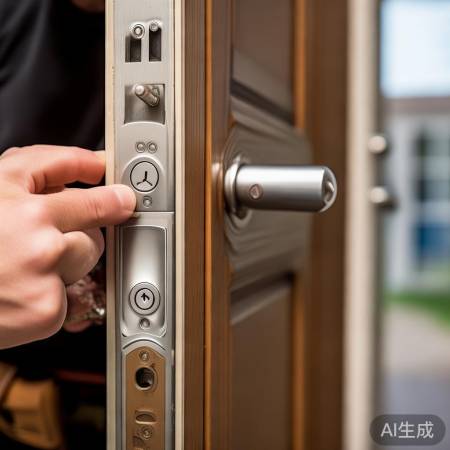 安装门锁把手,确保安全稳固