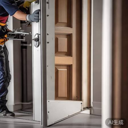 安装门扇,确保缝隙均匀