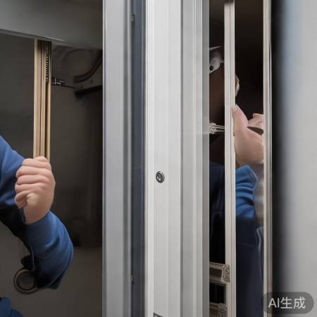 安装门扇，确保缝隙均匀