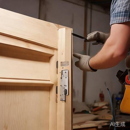 安装门扇,牢固合页