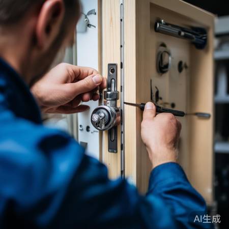 安装锁具,牢固不松动