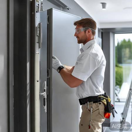 专业师傅安装防盗门