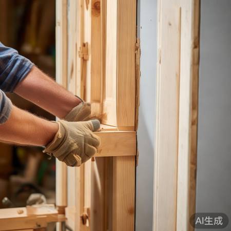 门框安装,垂直水平