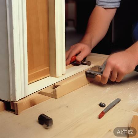 “安装门框,确保水平”