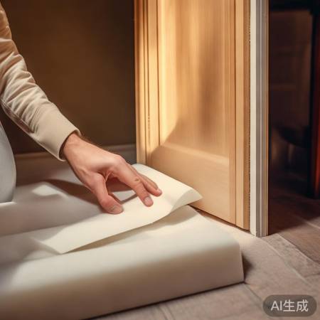 防盗门贴隔音棉，双重效果。