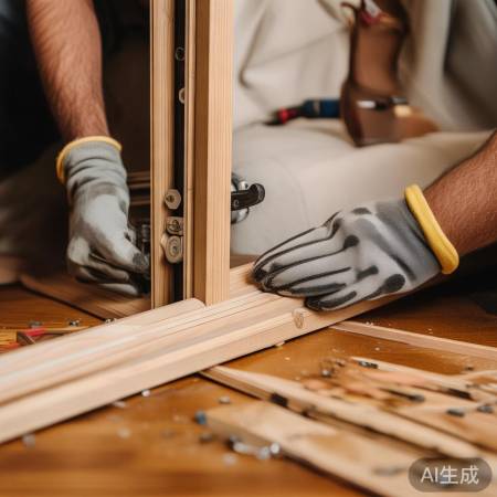 安装门扇,轨道顺畅