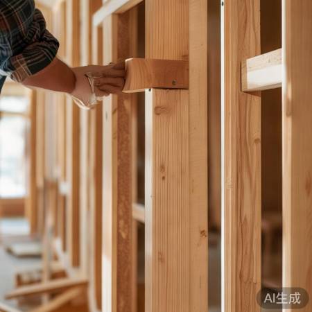 安装门框,调整水平