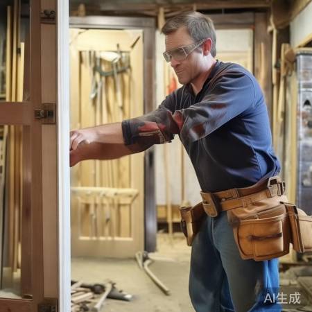 找师傅量尺寸,定制门框