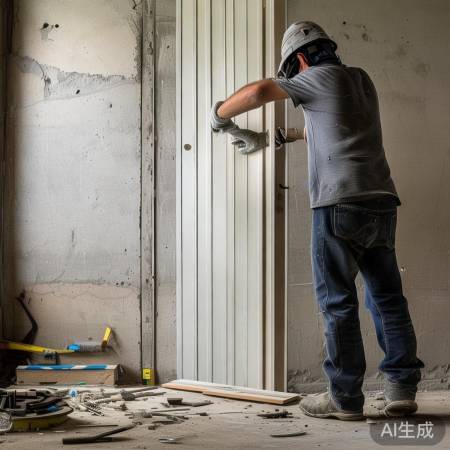 清理门洞，修补墙面