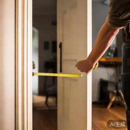 测量门尺寸，确保安装合适。