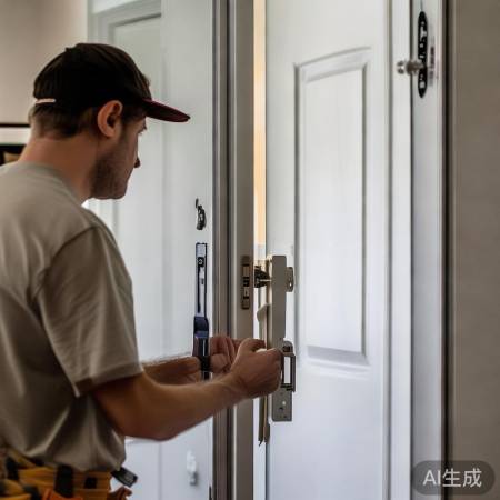 安装防盗门，调试确保顺畅